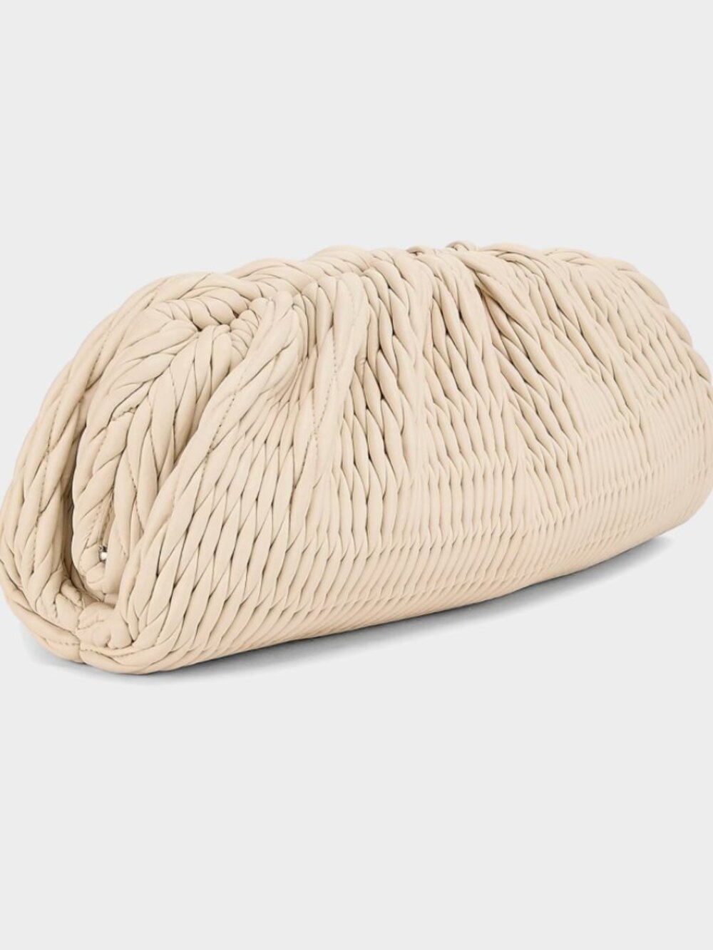 A.L.C. Faye Quilted Vegan Leather Clutch Bag Champagne